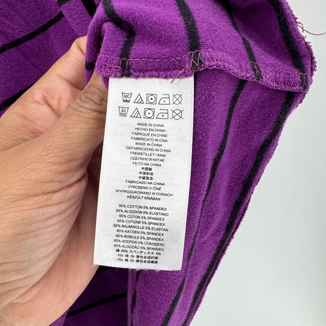 Michael Kors purple black gold studded logo cotton jersey T-shirt size 3X - Image 7