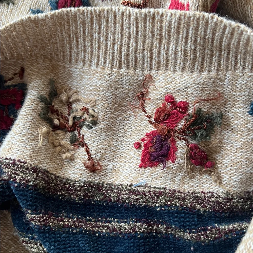 Alfred Dunner Petite Vintage Fall Leaf Sweater Petite Medium - Image 5