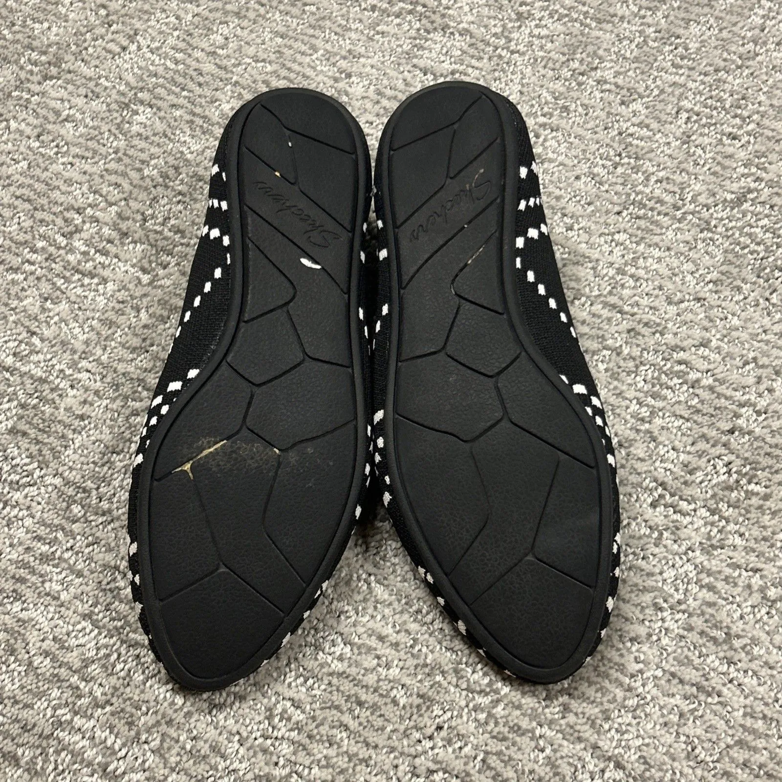 Skechers Cleo Ballet Flats Shoes Black White Slip On Shoes Womens Size 7 - Image 7