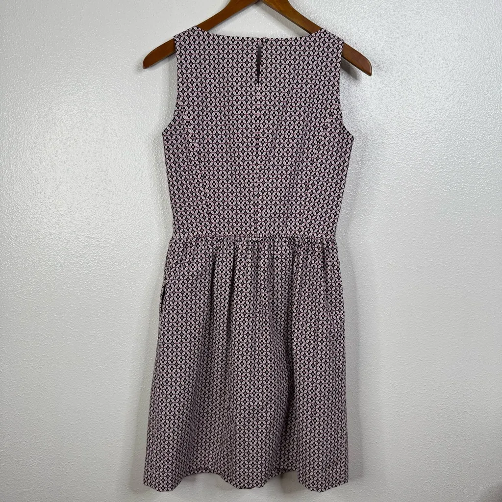 Brooks‎ Brothers 346 Geometric Print Sleeveless Dress Size 4 - Image 2