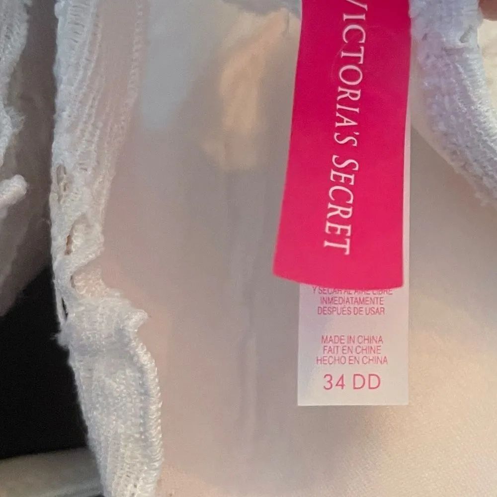 Victoria's Secret Padded Bikini Top White - Image 2