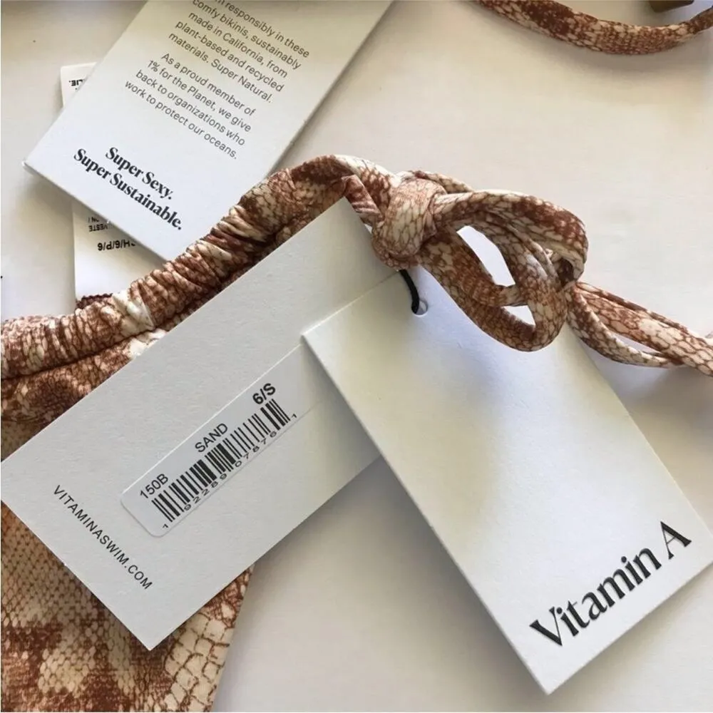 VITAMIN A Milan’s Convertible Top Adjustable Swimsuit Sz 6/S Boho Feminine NWT - Image 10