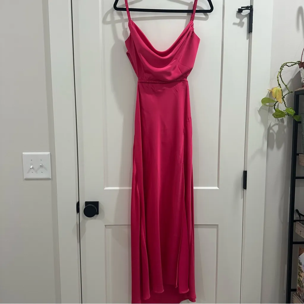 Hello Molly Extra Large Fuchsia Pink Backless Freshest Brew Midi Dress, like new - Image 2