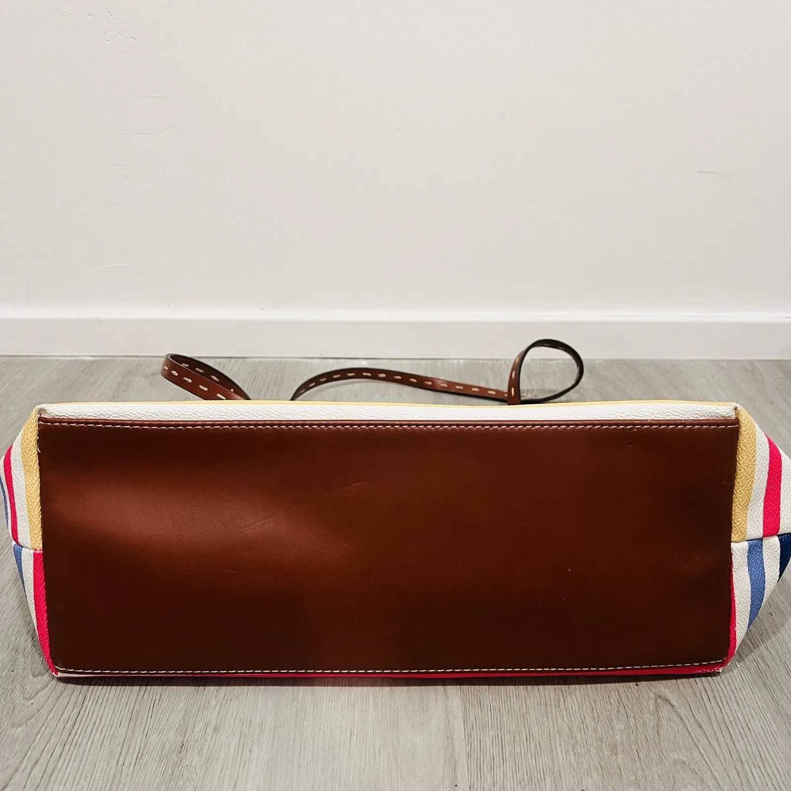 St John’s Bay Multicolor Striped Purse Handbag Tote Zip Closure - Image 8