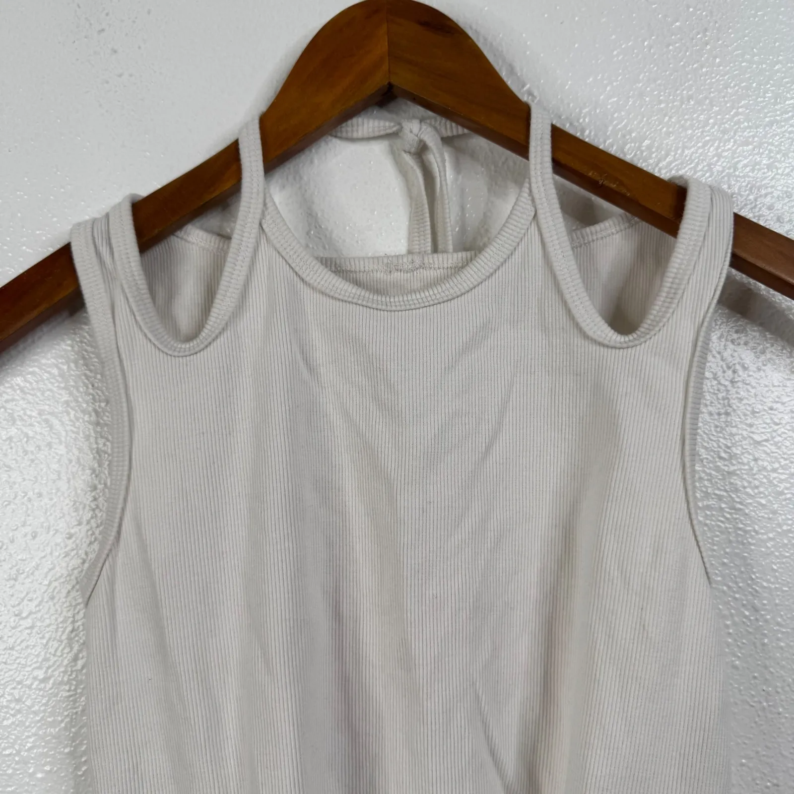 Dion Lee Ribbed Double Tie Tank Top Size 4 White - Image 3