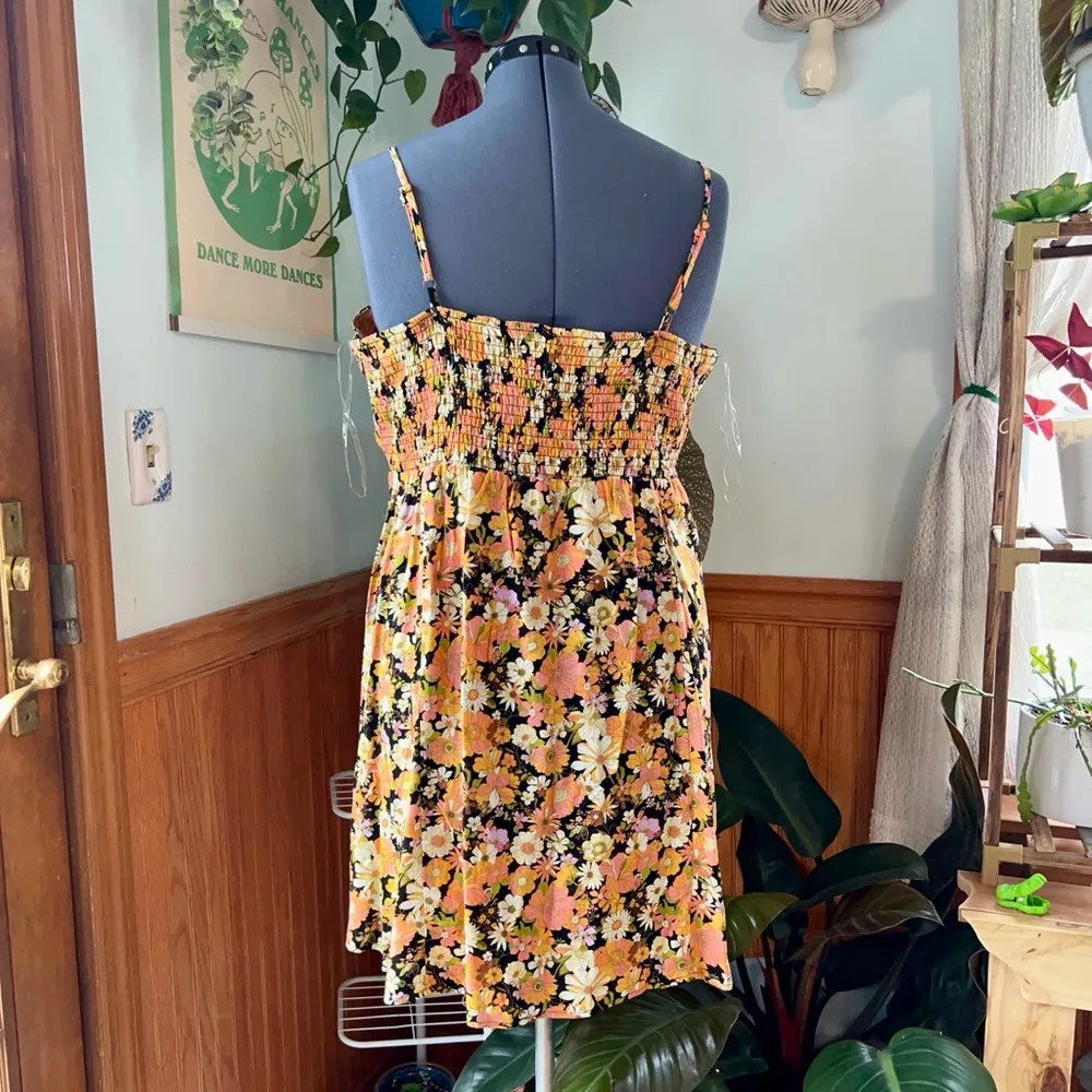 Kohl's Orange Pink Spaghetti Strap Sundress Mini Size 2X - Image 6