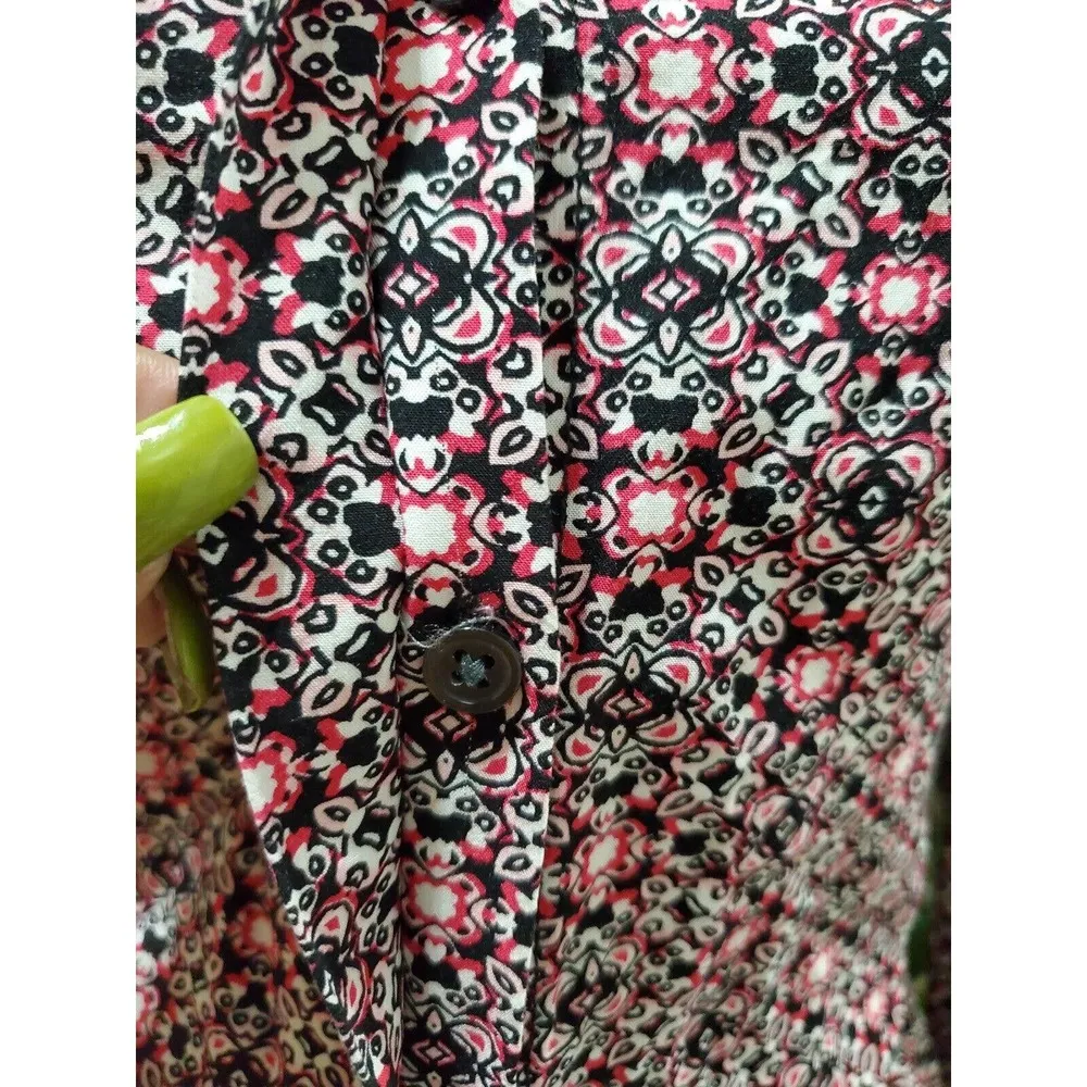 Gap Women Multicolor Rayon Sweetheart Neck Long Sleeve Casual Romper Size Small - Image 5