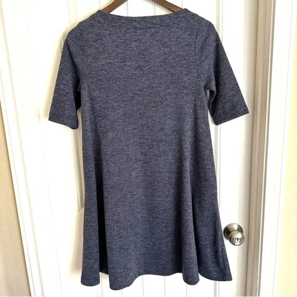 Adrienne Vittadini dark gray baby doll shift dress women small - Image 10