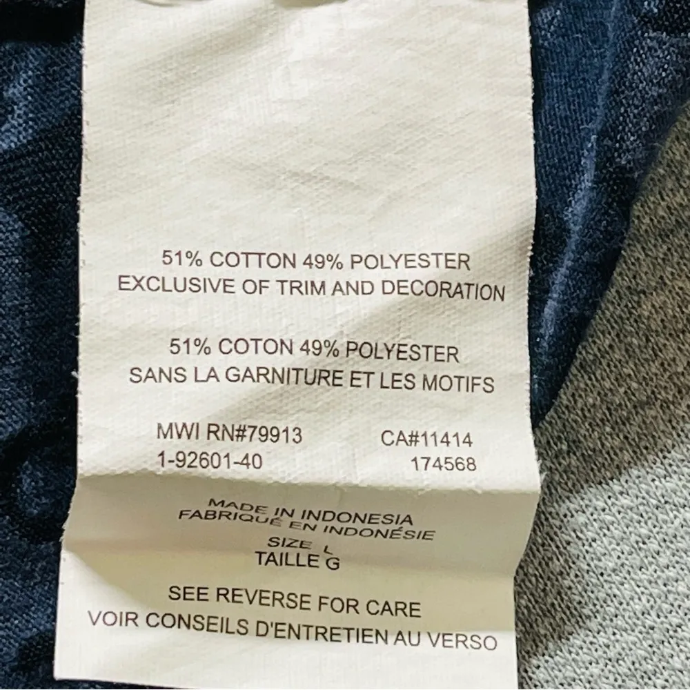 Motherhood Maternity‎ Blue Long Sleeve burnout Print Lightweight Hoodie Z192 - Image 3