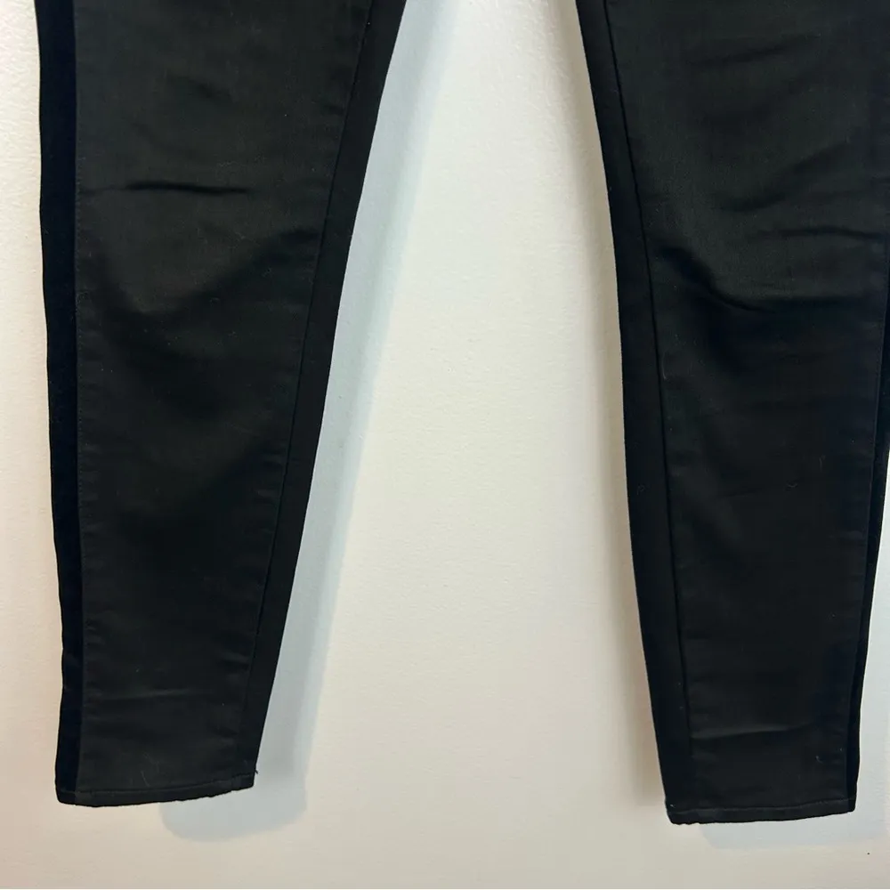 Madwell Black Velvet Stripe 9" Mid Rise Skinny Jeans Size 26 - Image 11