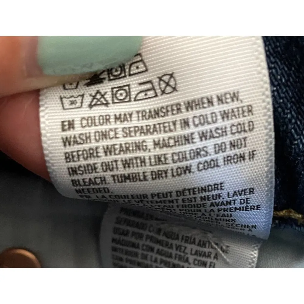 American Eagle High Rise Festival Mini Stripe Denim Skirt Blue Size 0 Short - Image 8