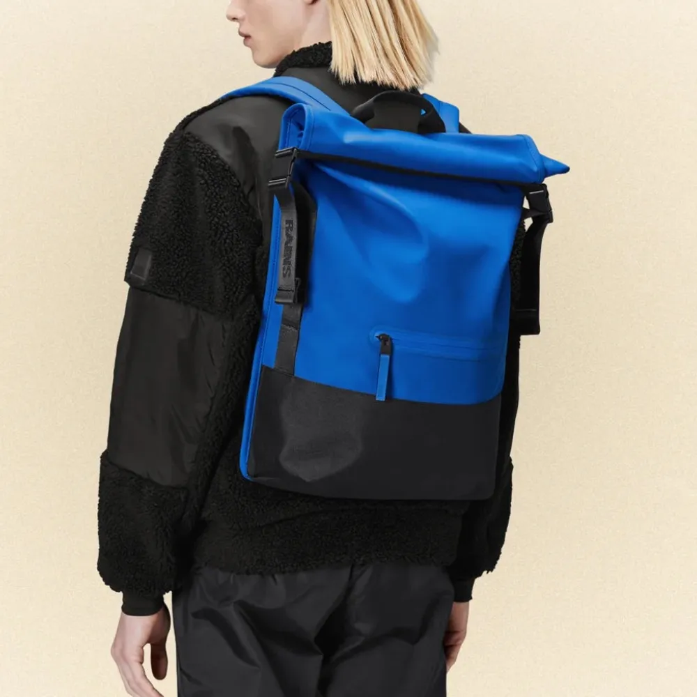 Rains Unisex Trail Rolltop Backpack Waves color one size - Image 12