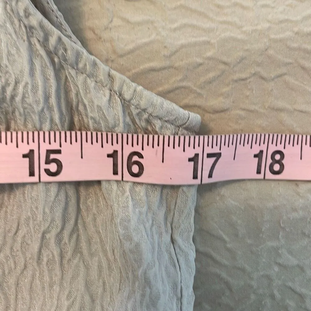 Helmut Lang Womens Tissue Silk Leather Trim High Low Sleeveless Blouse Taupe Pet - Image 7