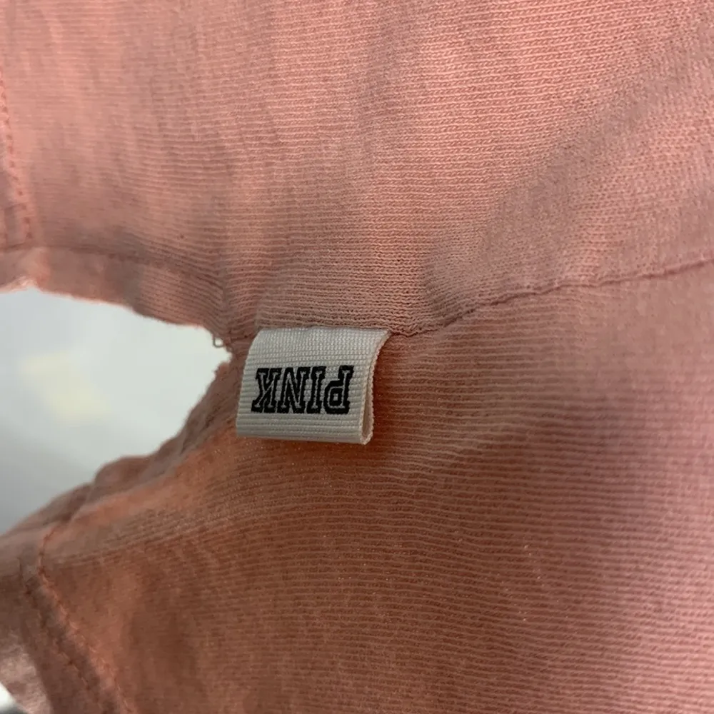 PINK Victoria’s Secret Pinkish Orange Long Sleeve Hoodie Size Small - Image 5