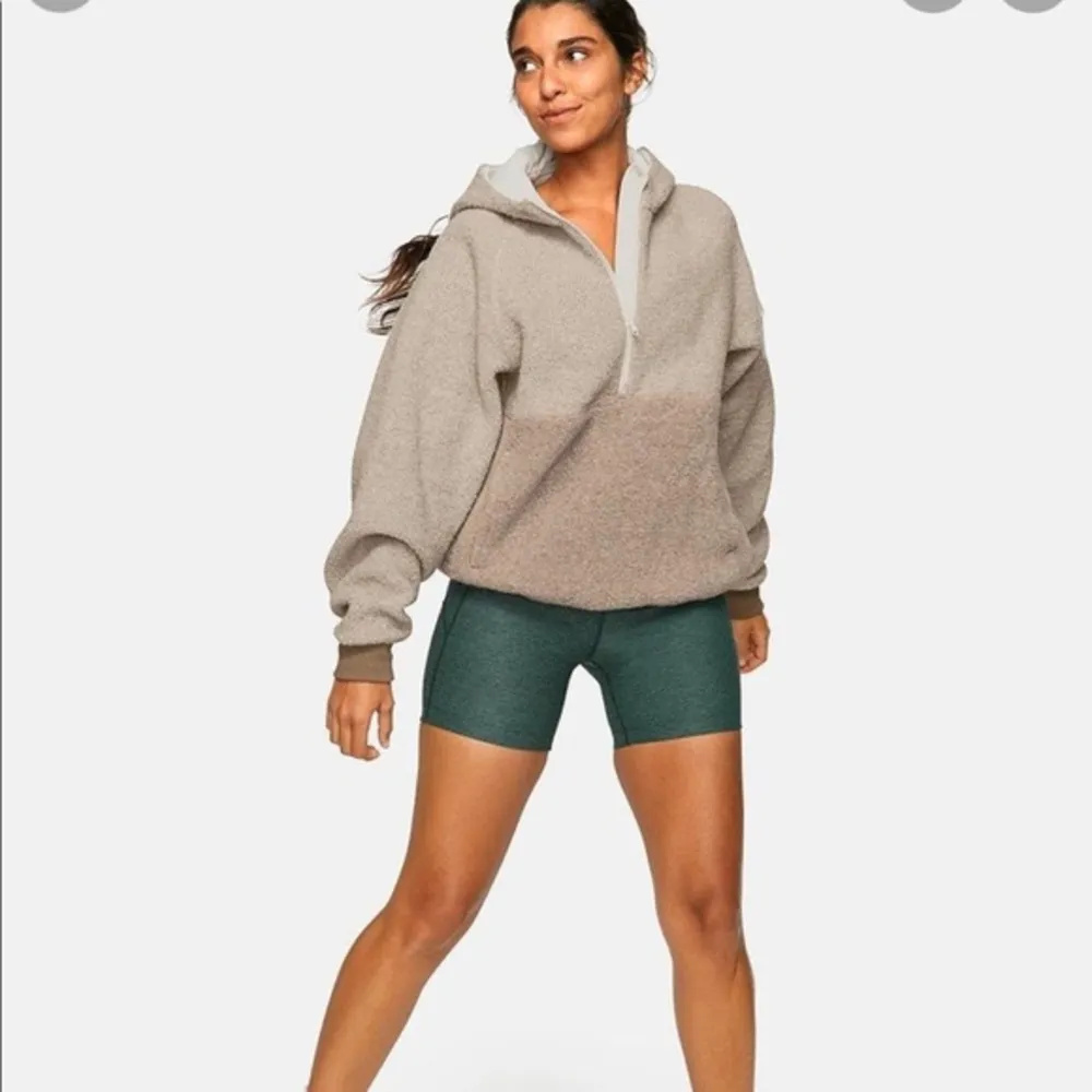 Outdoor Voices MegaFleece 1/2 Zip Hoodie Oatmeal - Image 2