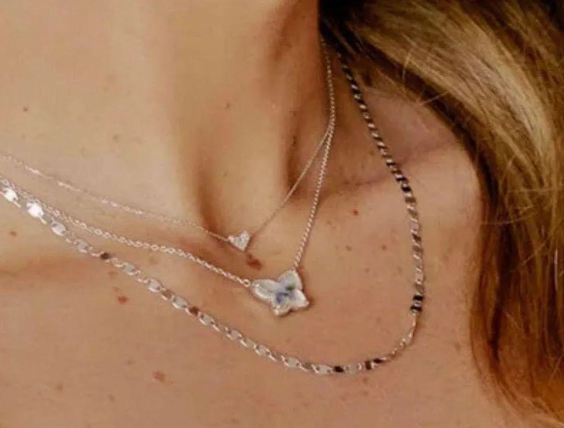 Lillia Dichroic Glass Gold Butterfly Necklace W/Dust Bag! - Image 6