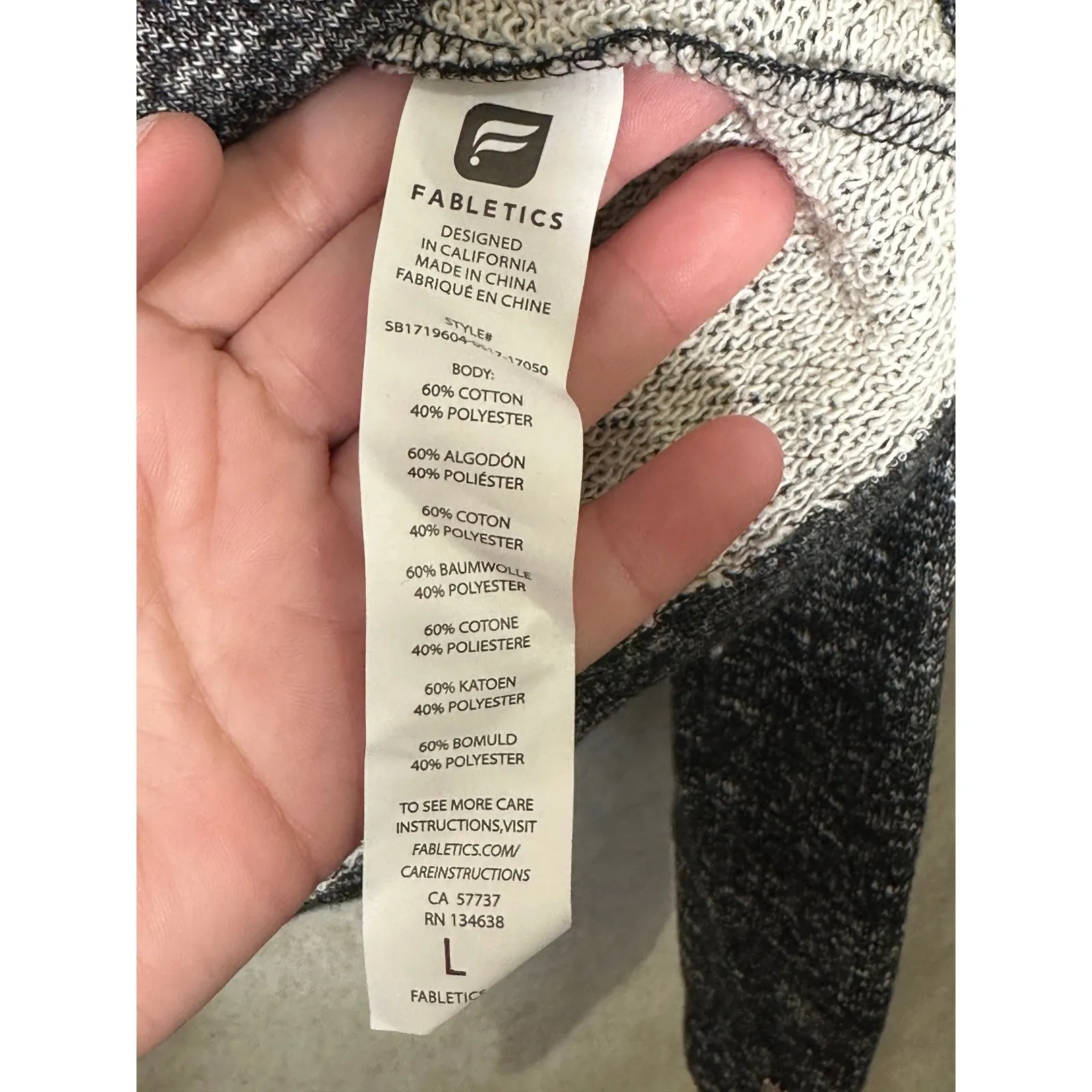 Fabletics Keeva Pullover Layer Player French Terry Crisscross Top Size Large NWT - Image 5