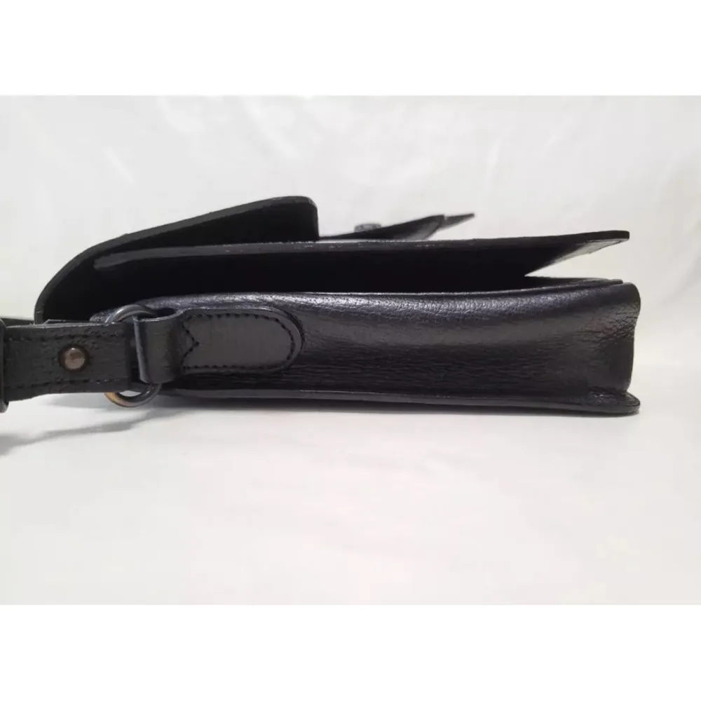 Yves Saint Laurent Shoulder Bag Leather Purse Black Vintage YSL Authentic - Image 6