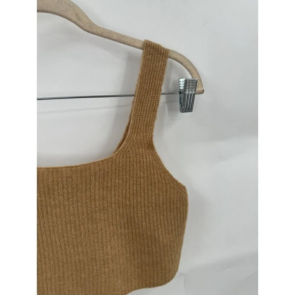 Everlane Yak Wool Cropped Top Women M Brown Minimalist Granolagirl Western Indie - Image 8