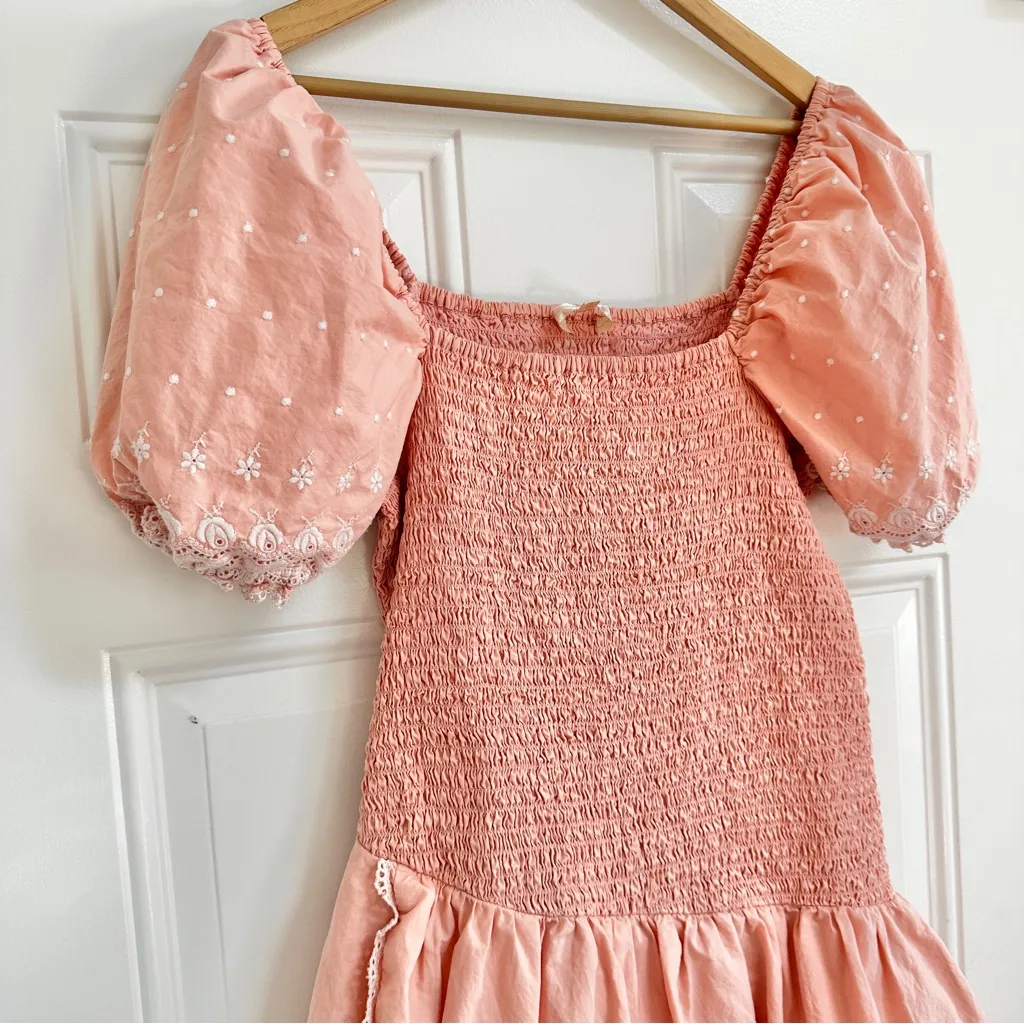 LoveShackFancy Ava Puff Sleeve Smocked Dress - Image 8