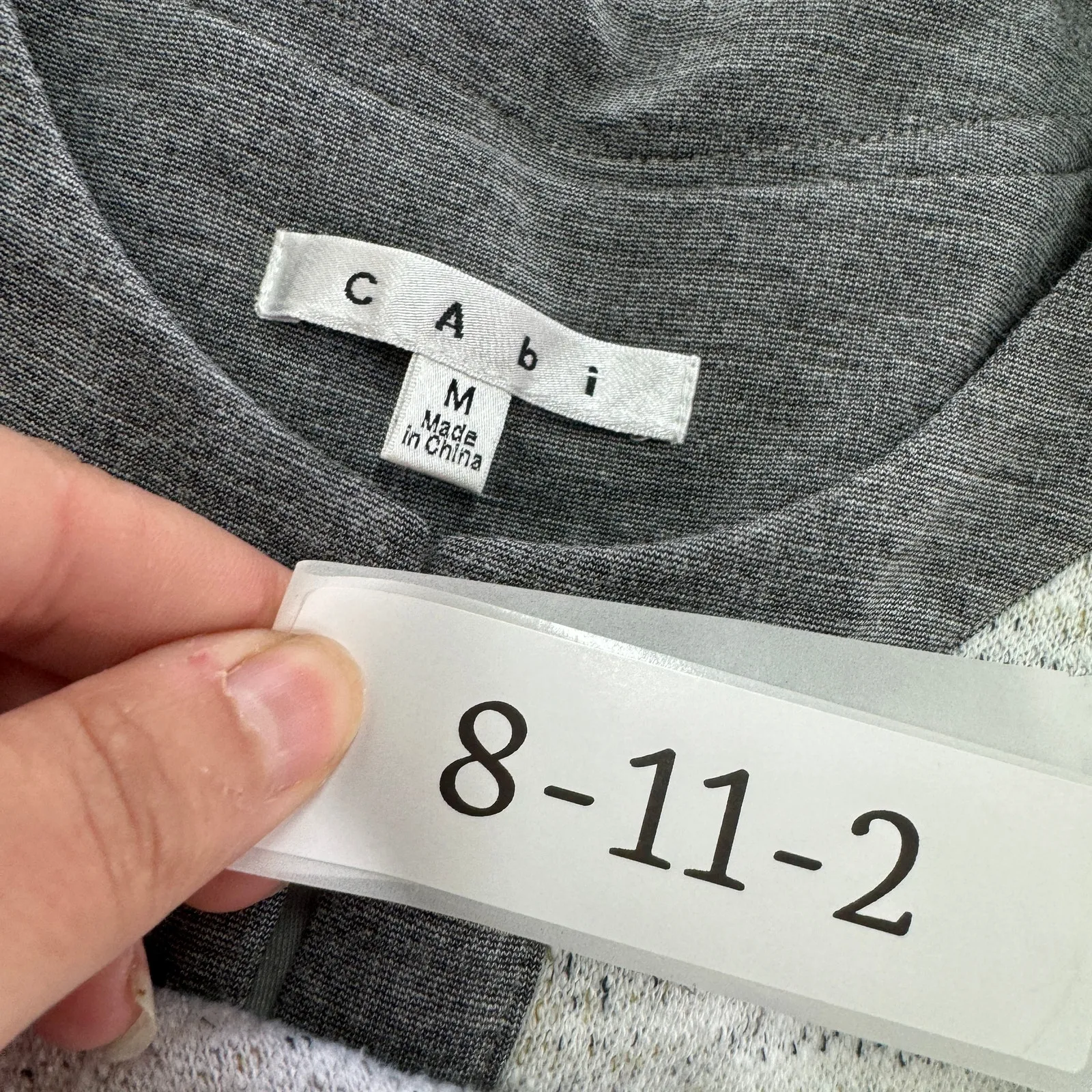 Cabi Jacket Womens Medium Gray‎ Moto Cropped Knit Stretch Blazer 211 - Image 4