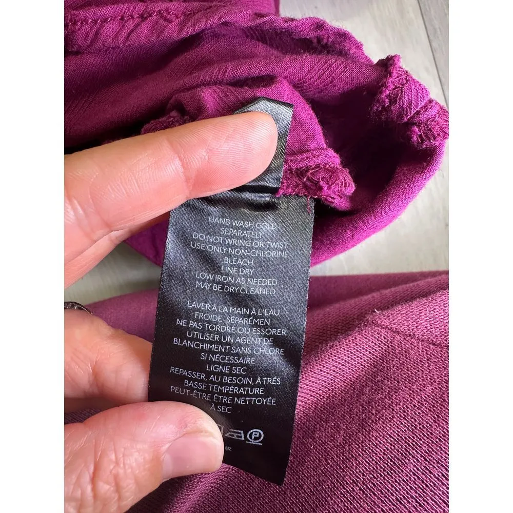 Pilcro by Anthropologie Tavi magenta button down oversized blouse top size xs Red - Image 13