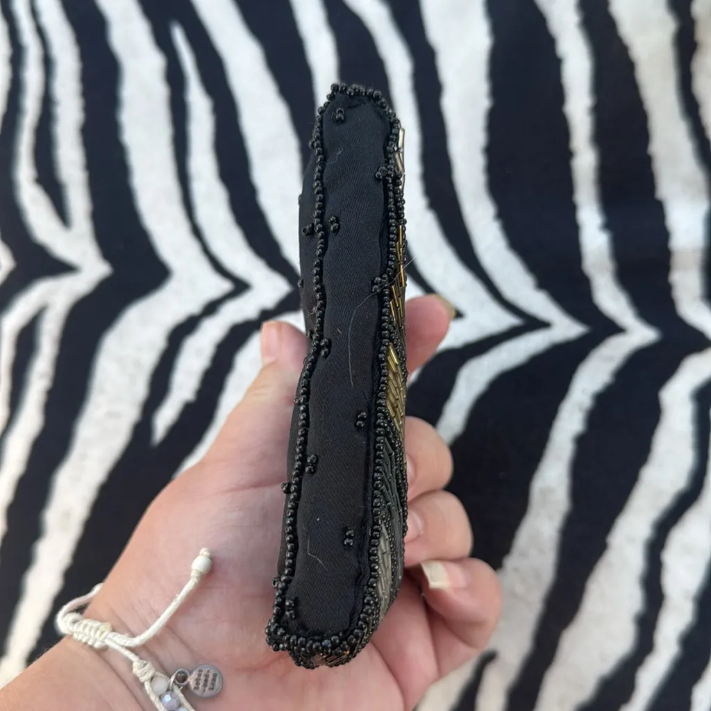 Beaded Coin Purse Black Bronze Gold Silver - Image 3