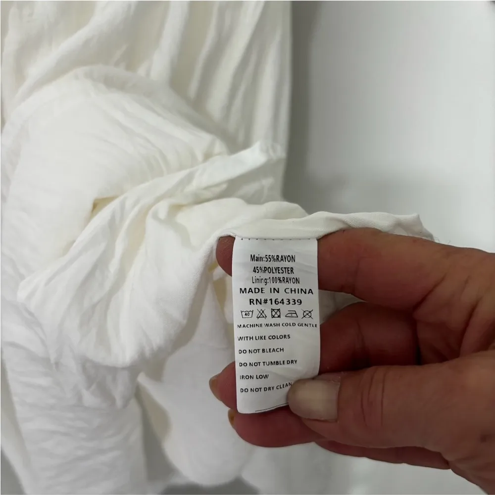 Petal & Pup VINNY ONE SHOULDER MAXI DRESS - WHITE Size Small - Image 5