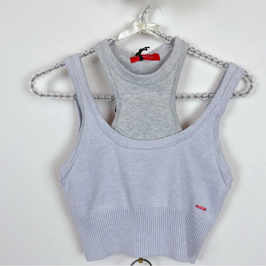 n:Philanthropy Grove Top & Swan Skirt Knit Loungewear Set Casual Cloudy Blue NWT - Image 3