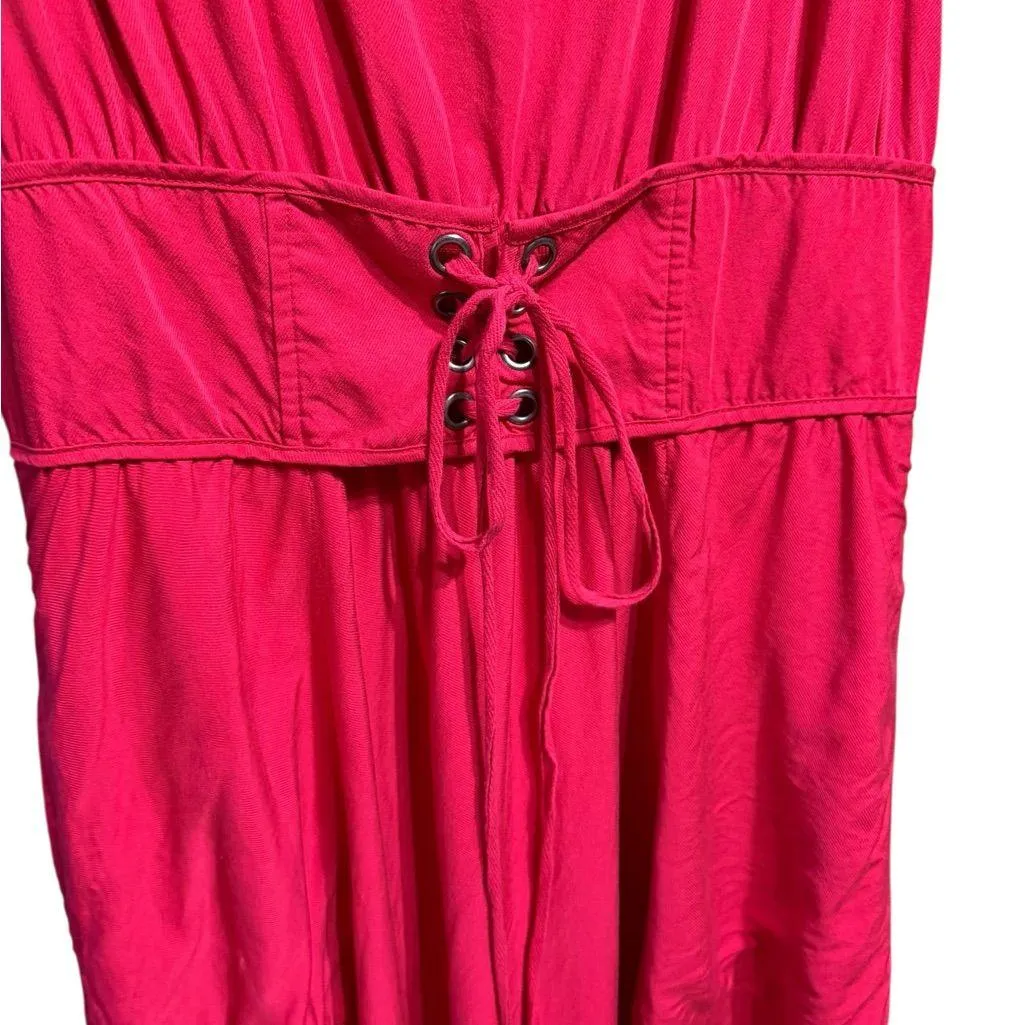 Anthropologie Corseted Midi Dress by Plenty by Tracy Reese Sz 8 in Lipstick Red - Image 13