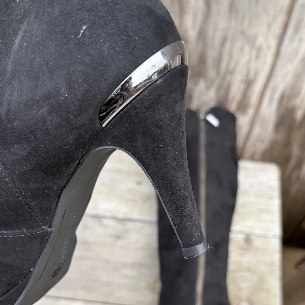 Like New Liz Claiborne Eldridge  Black Suede Knee High Boots! Holiday Size 6 - Image 11