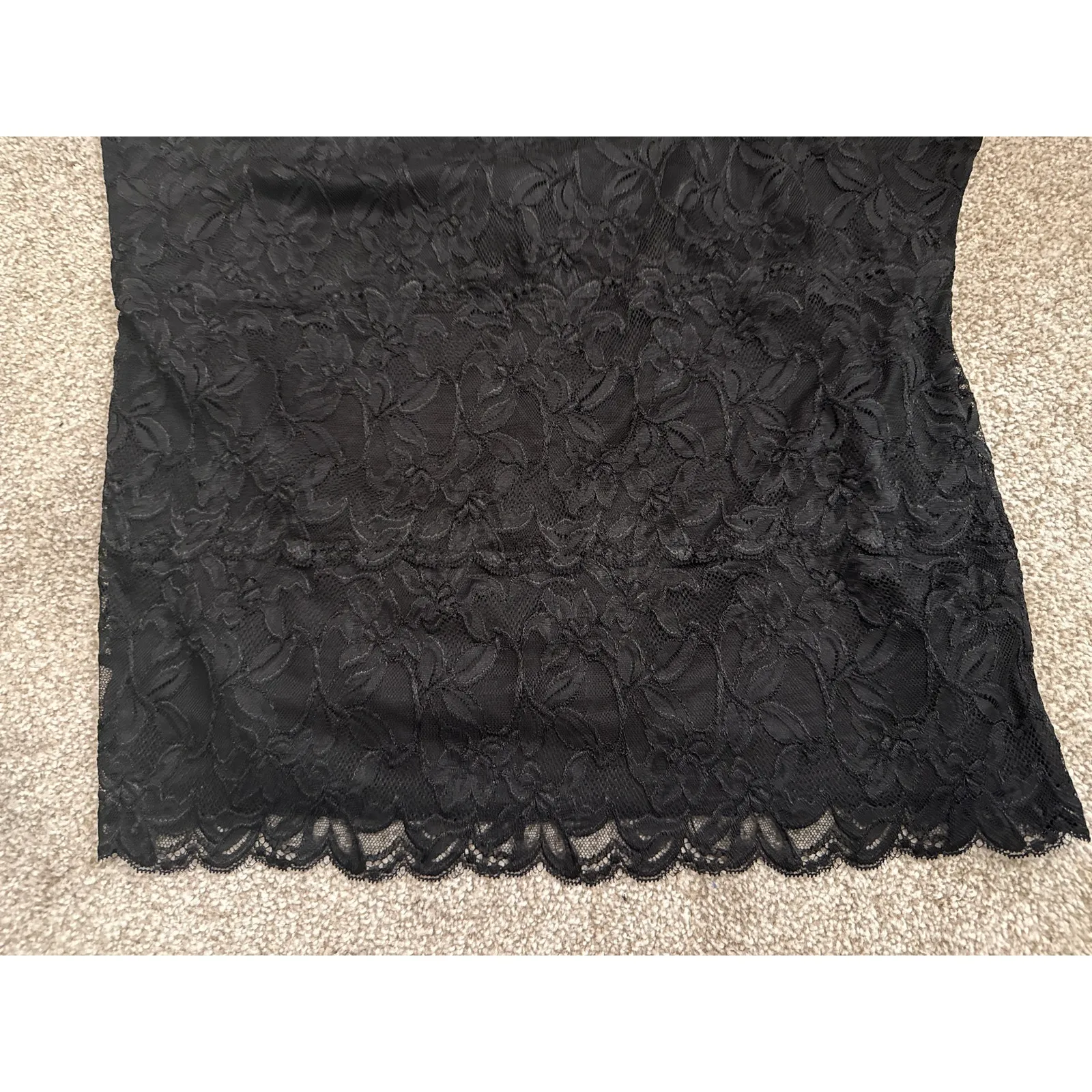 Coldwater Creek Sleeveless Blouse Bundle(2)Purple V-neck Lace&Black Camisole, XL - Image 8