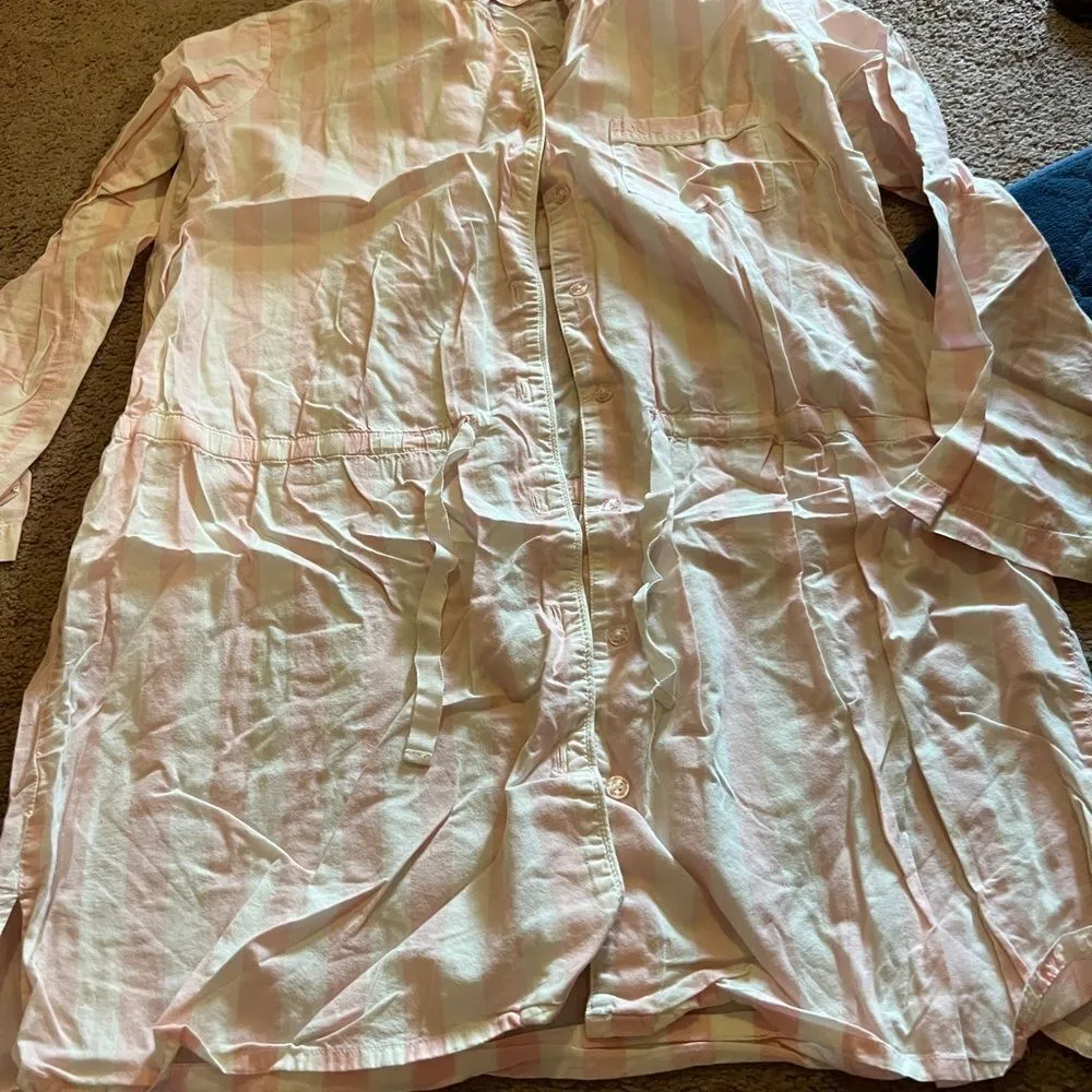 Victoria secret pink & white stripe dress L - Image 8