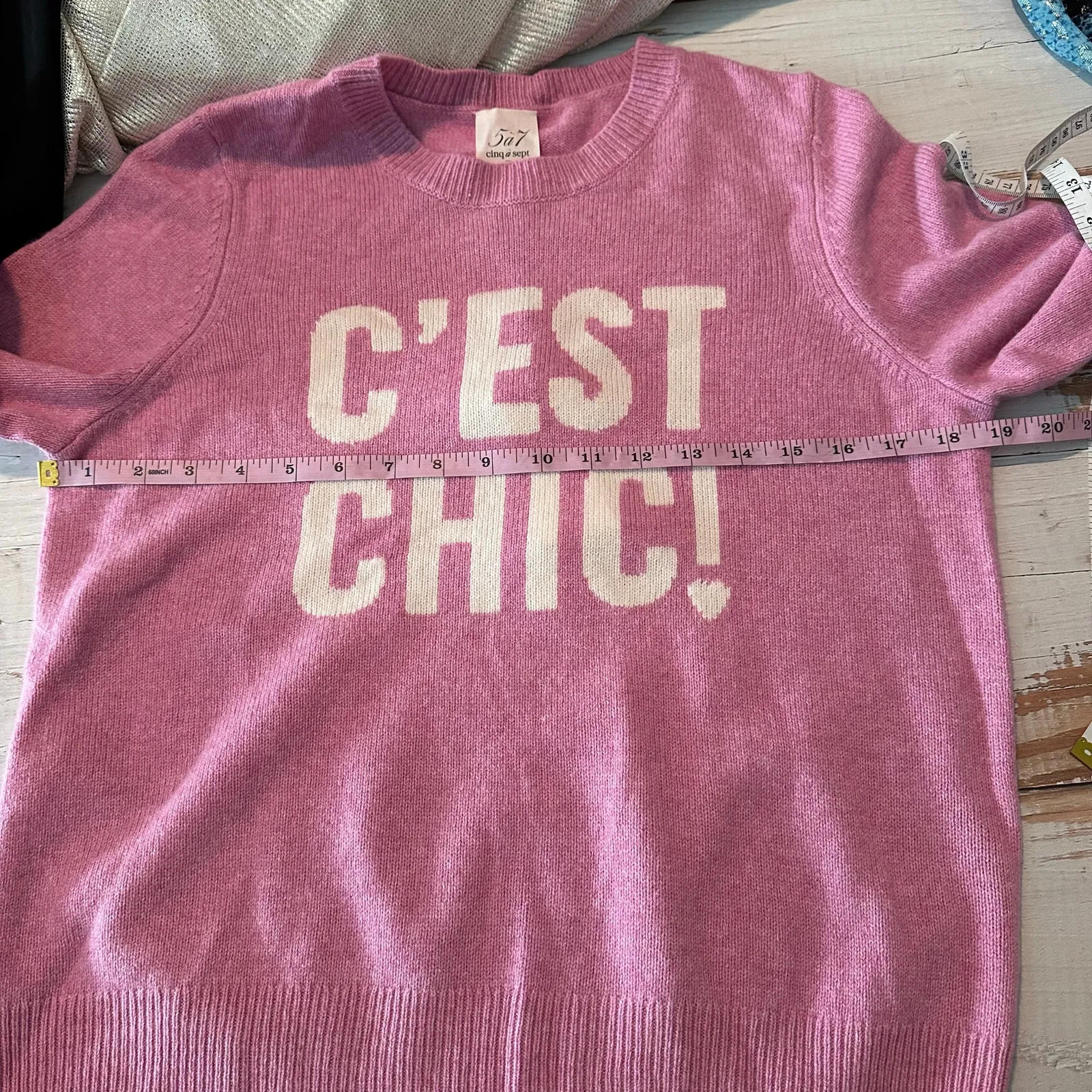 Cinq à Sept Women's C'est Chic Wool Blend Sweater Size Medium Pink Quartz Ivo - Image 12