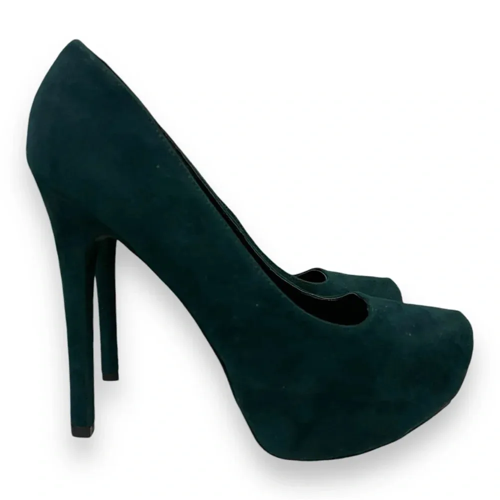 QUPID Women's‎ Teal Green Platform Stiletto Heels Size 8 | EUC - Image 5
