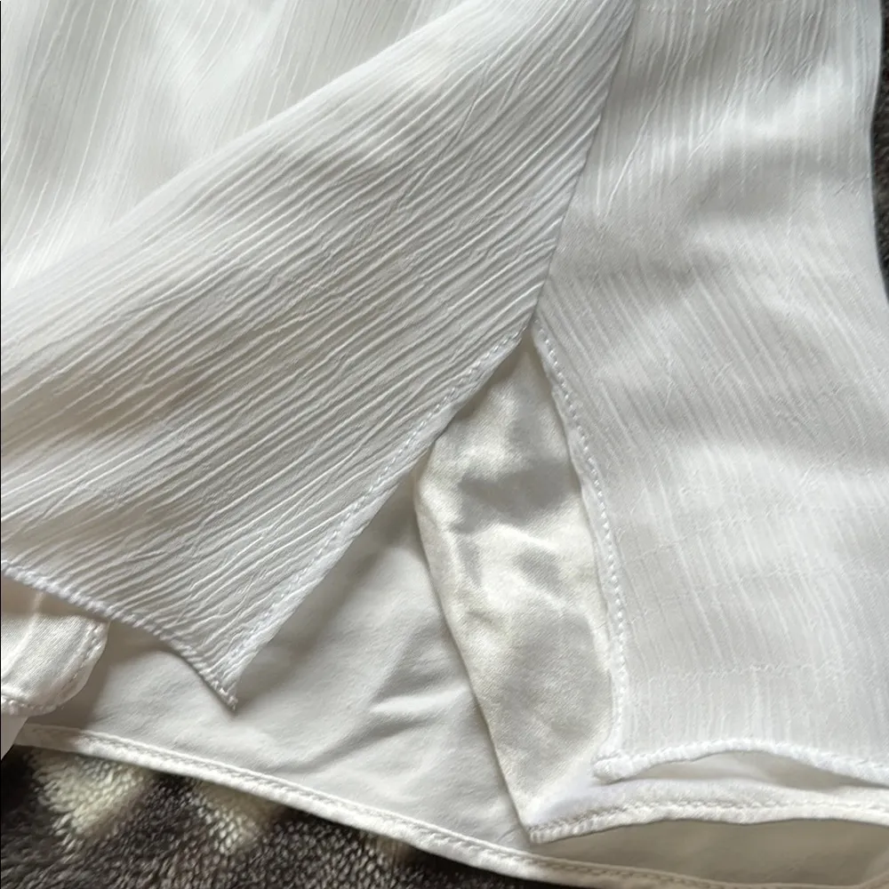 Victoria's Secret White Ruched Camisole with Spaghetti Straps - Image 11