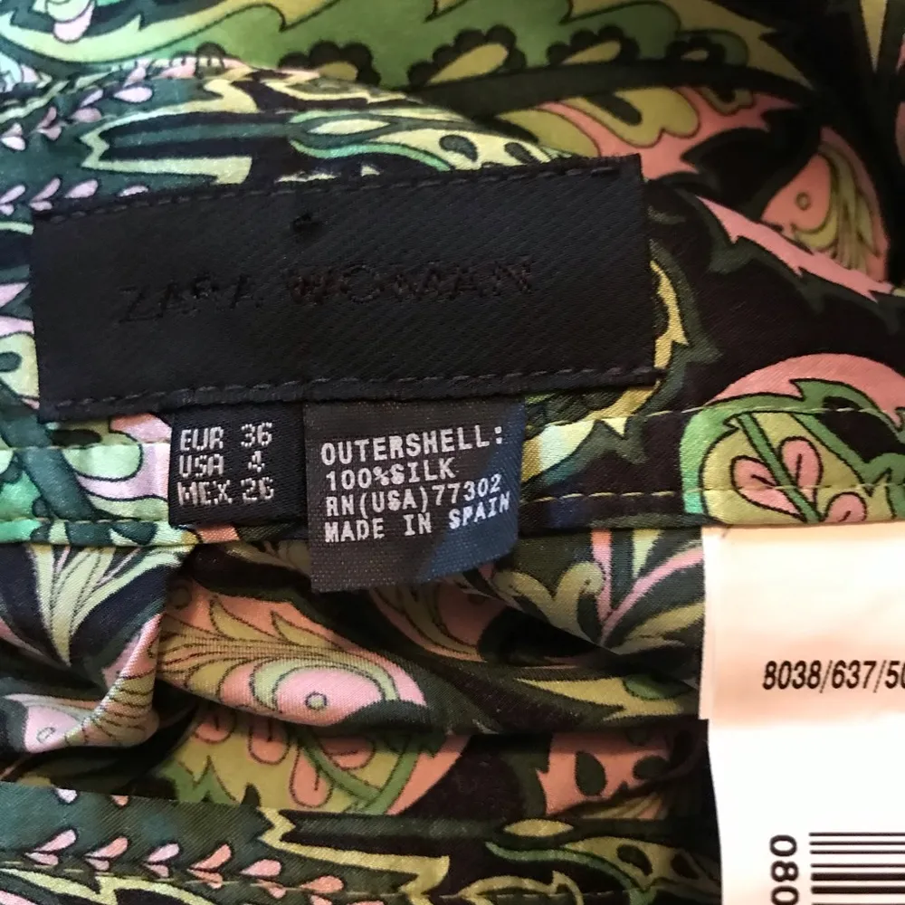 Zara Floral Silk Skirt Sz4 - Image 3