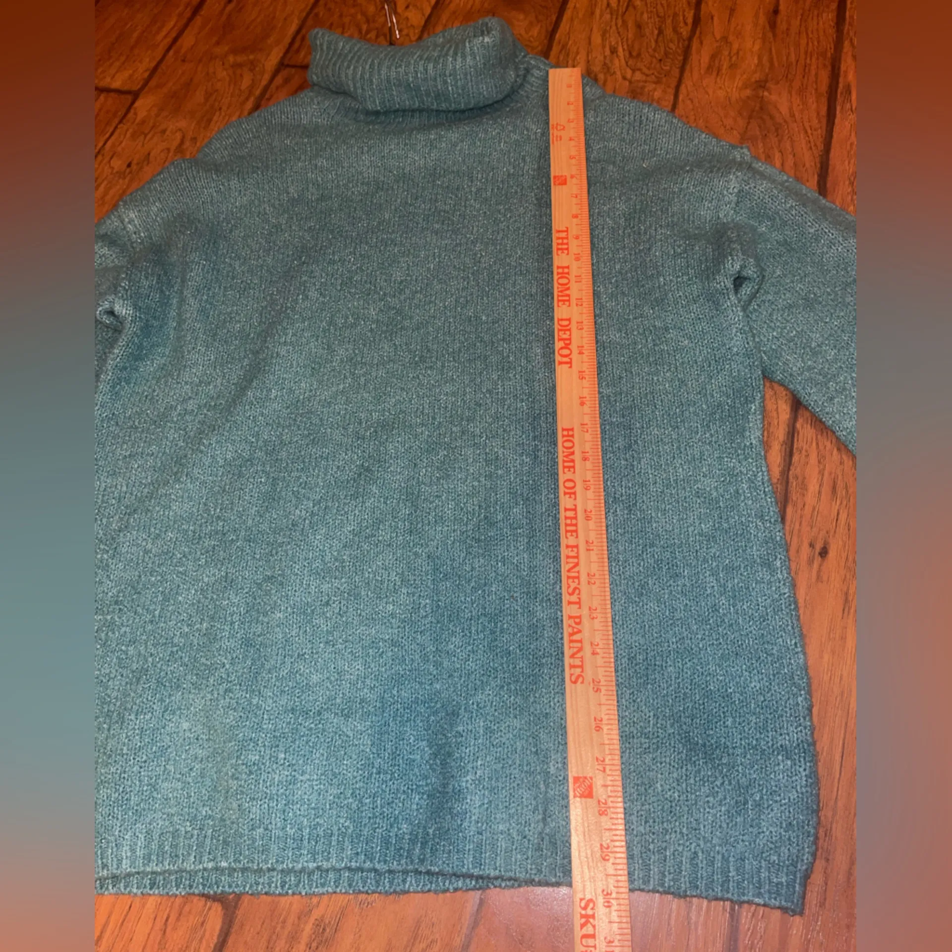 Pretty Garden Teal Turtleneck Sweater for Women top shirt NWT medium - Image 4