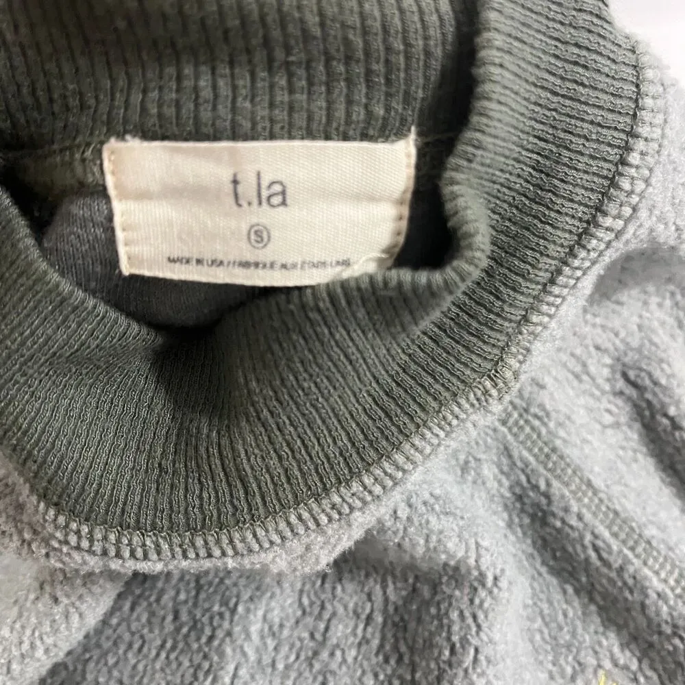 Anthropologie T.La Women's Moss Long Sleeve Mock Neck Embroidered Sweater Sz S - Image 2