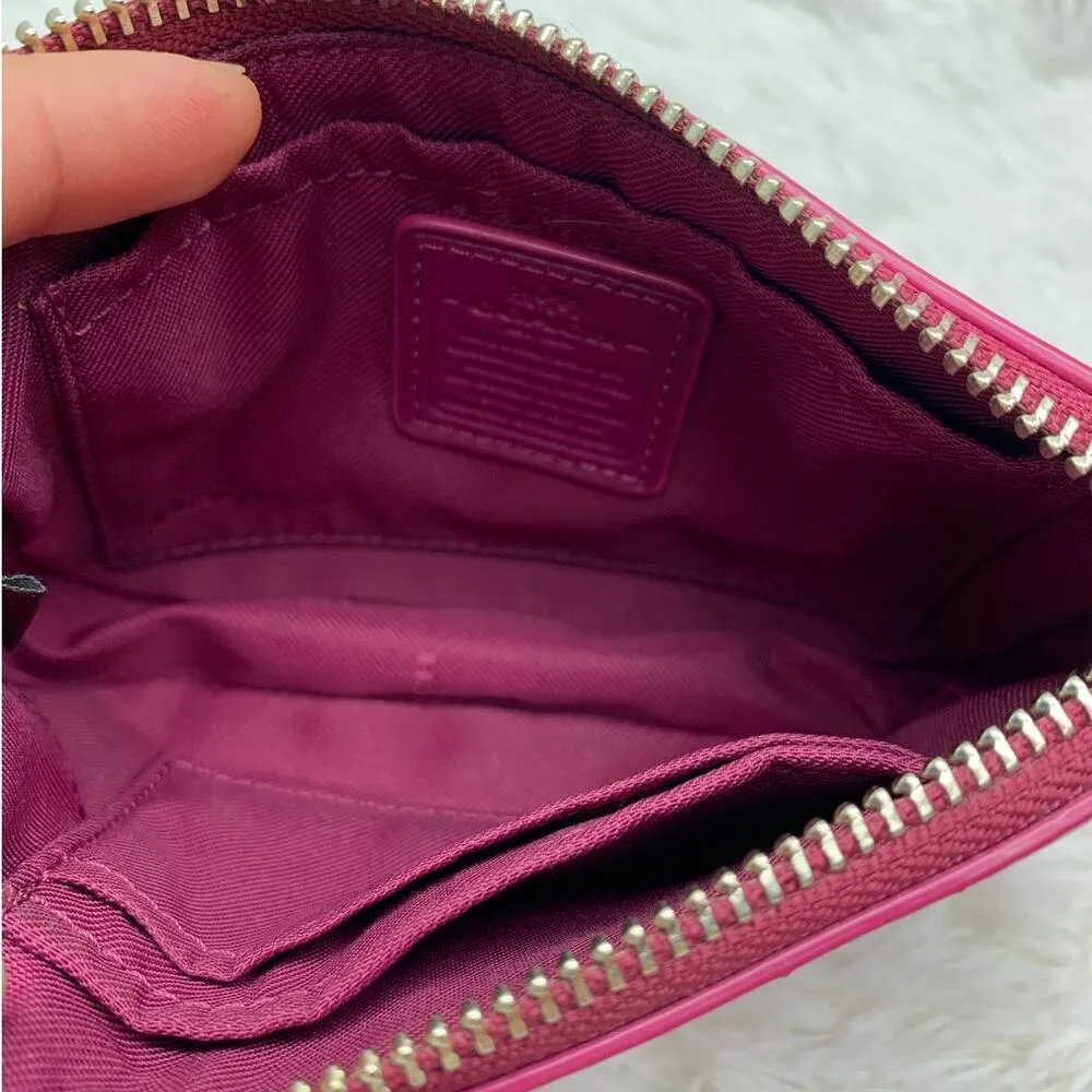 COACH Mini Purse Wristlet 15 in Leather F64791 - Image 7