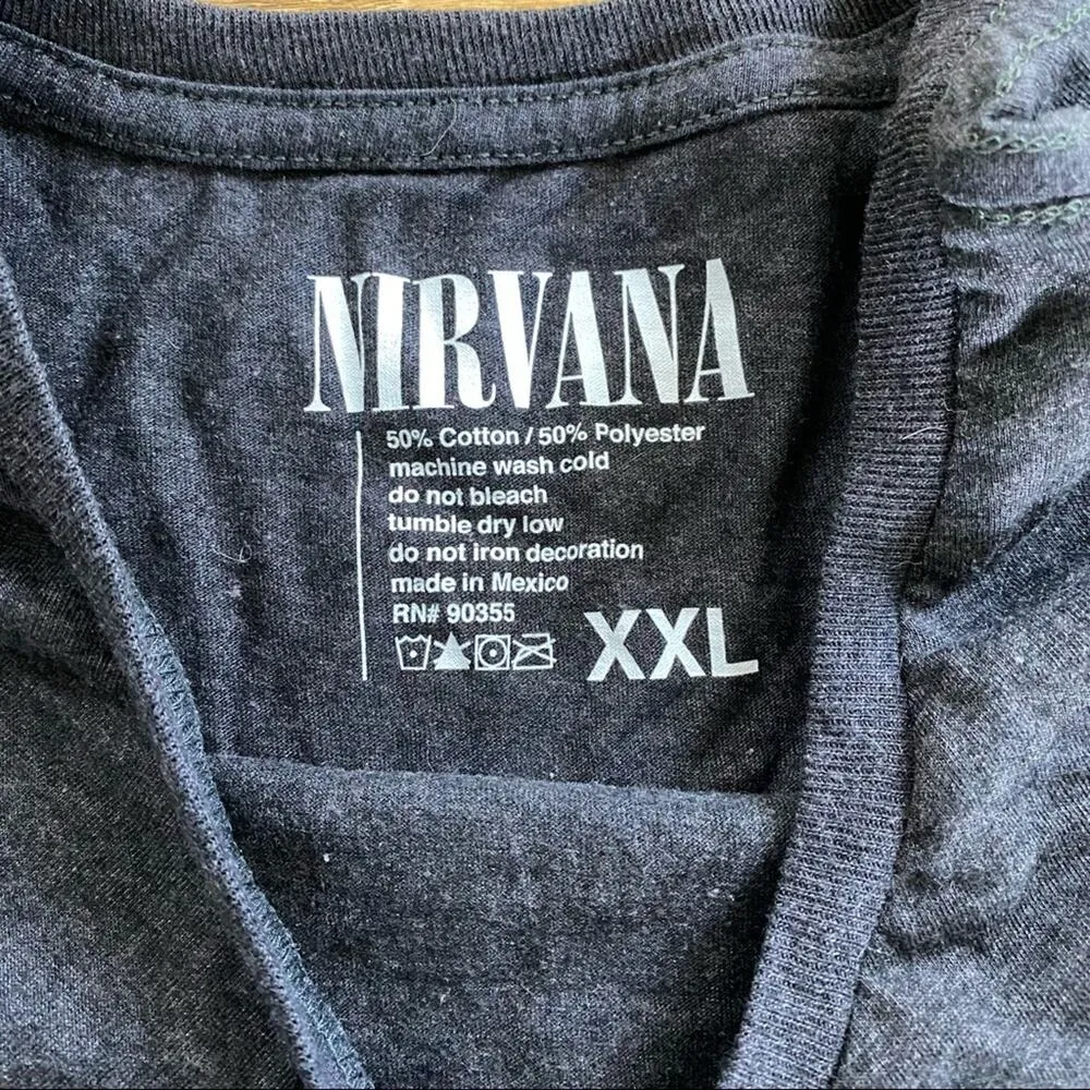 Nirvana Graphic T-shirt in Dark Grey - Image 2