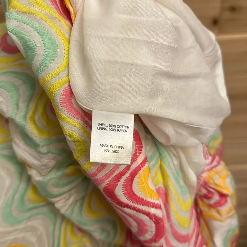 NWT Tularosa Size Small Finley Bright & Neon Tiered Cotton Mini Dress - Image 10