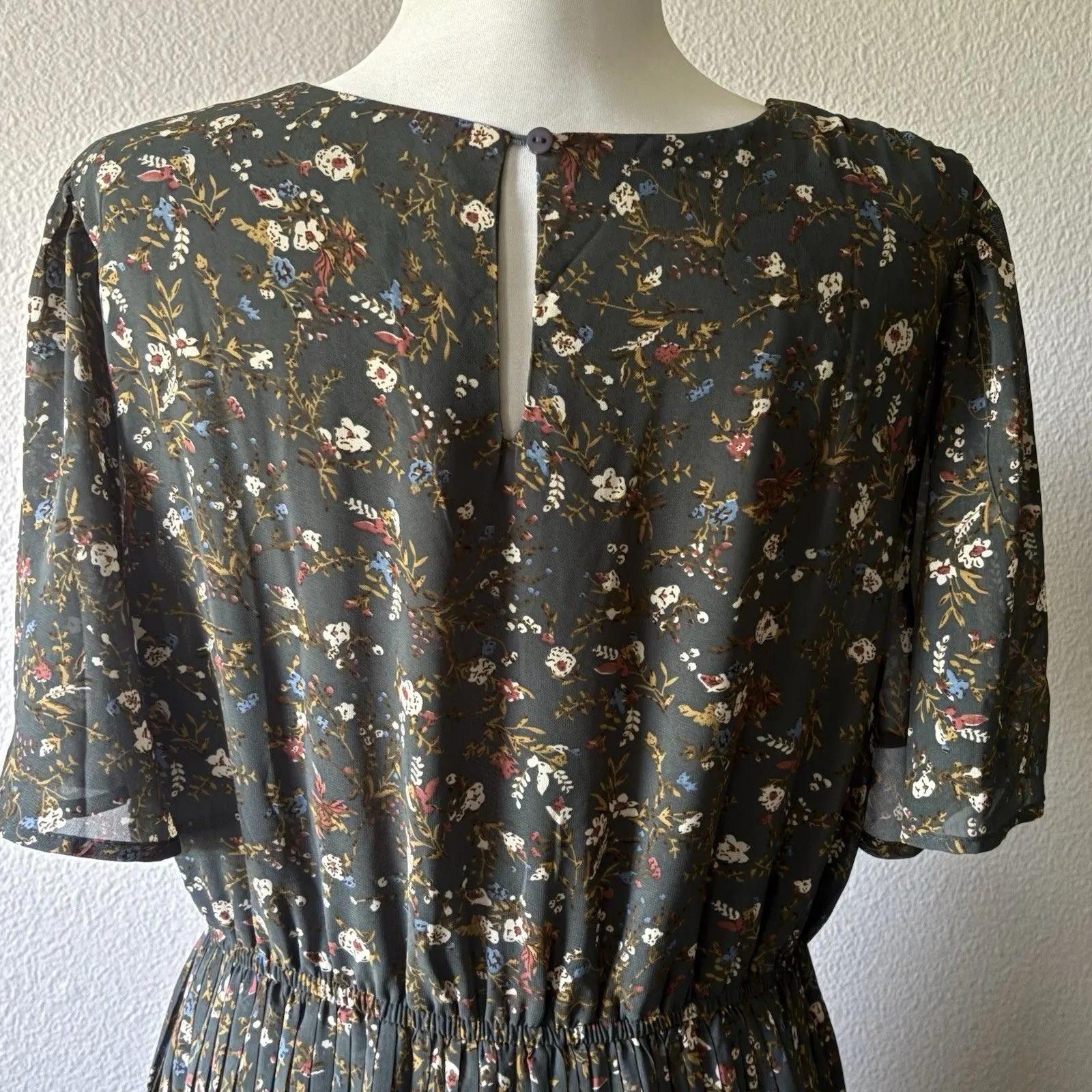 Hayden Los Angeles Women’s Green Floral Maxi Dress, Spring Summer Party Dress LG - Image 8