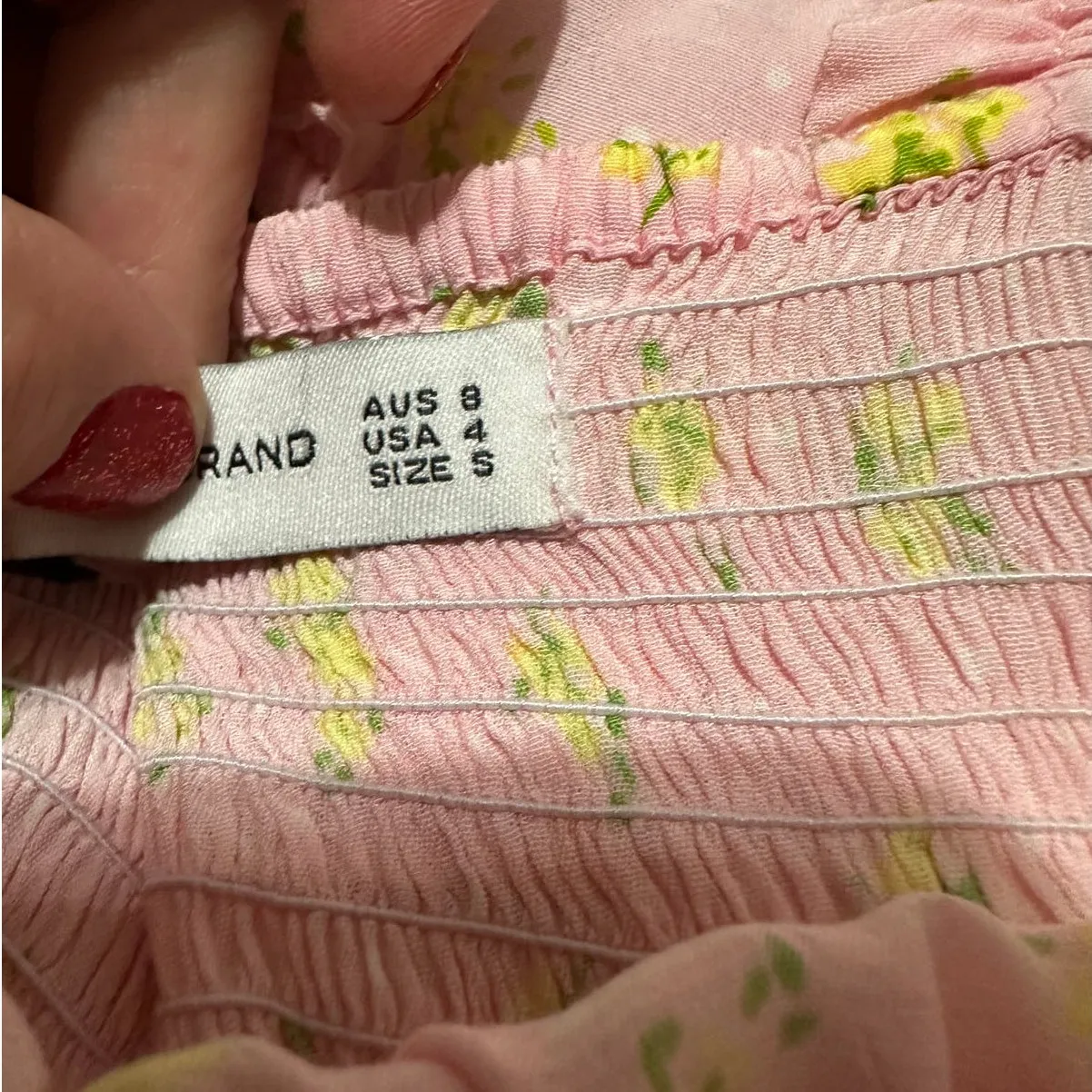 Faithfull The Brand Mini Dress Floral Smocked Sundress - Image 9