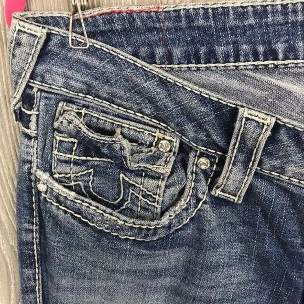 True religion disco joe big 7 light wash flare denim jeans 30 - Image 4