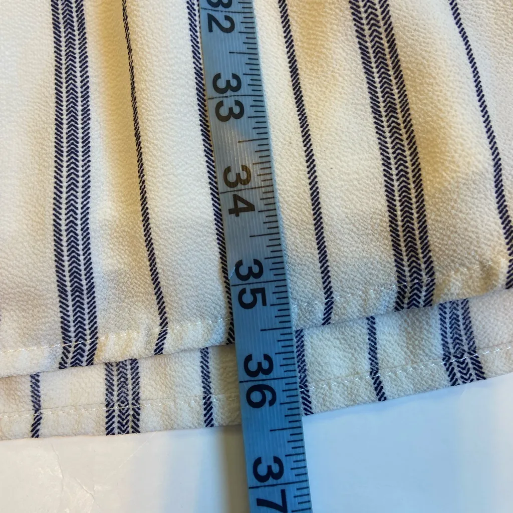 Freeway anthropology, style# 8459Navy Blue and White Striped 3/4 Sleeve Dress - Image 7