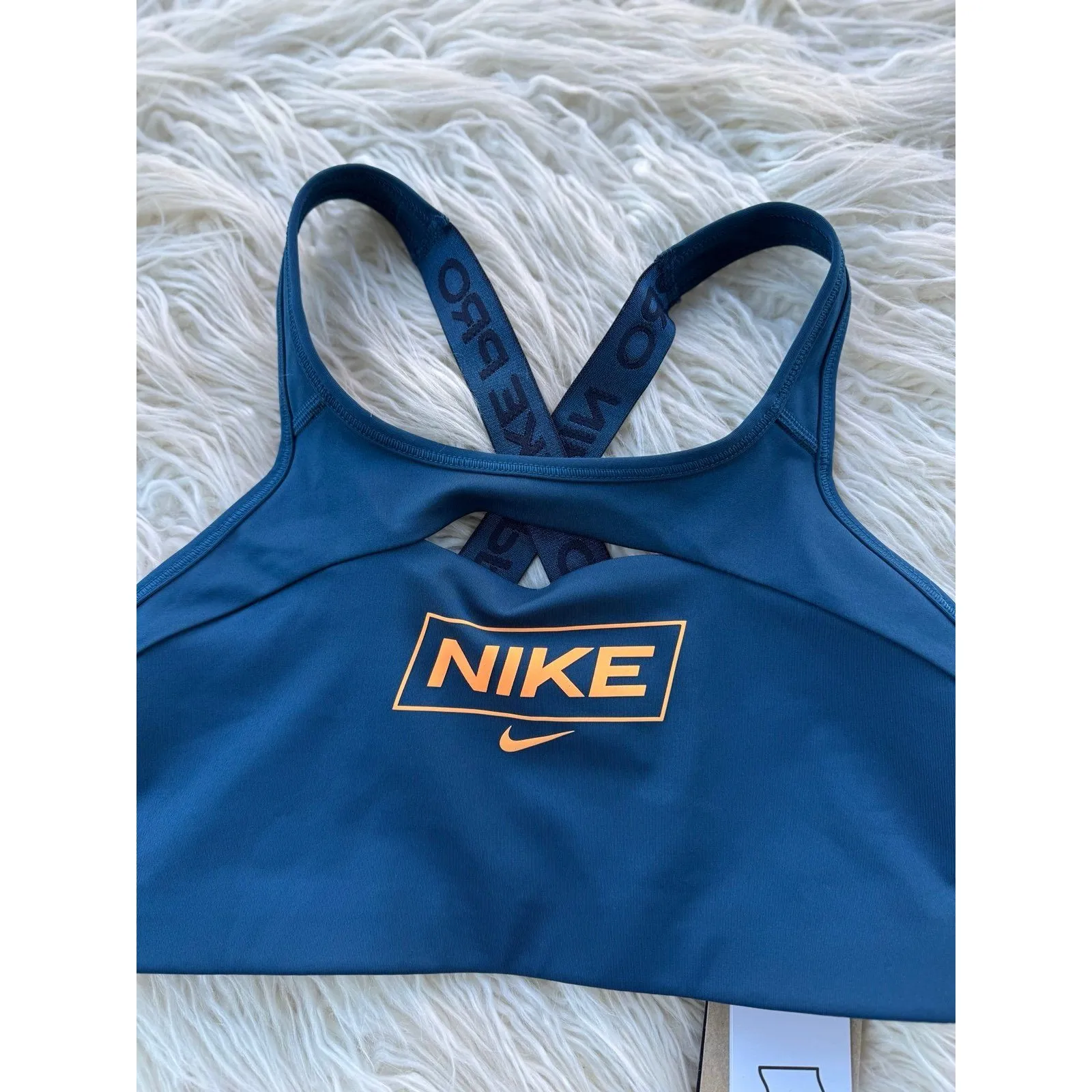 Nike Pro Swoosh Sports Bra Teal Blue Size Small DQ5252-460 - Image 7