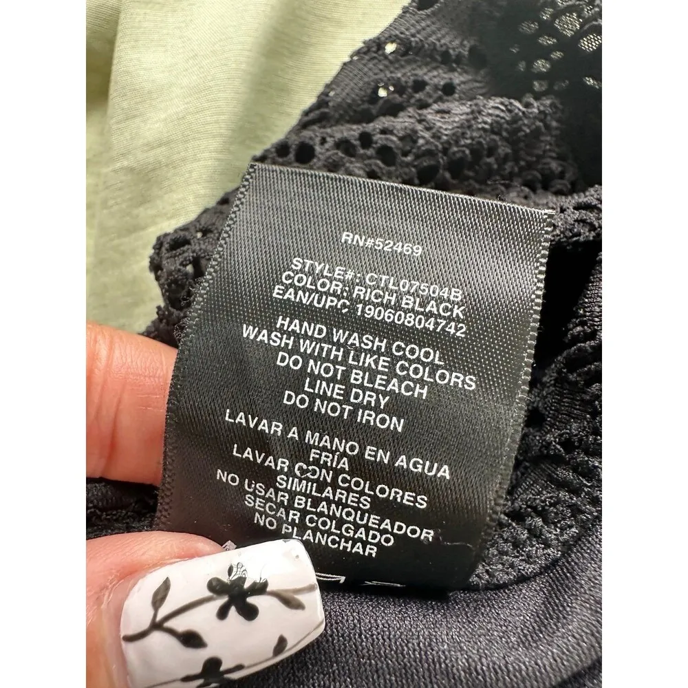 Catalina Lace Crochet Lined Adjustable Removable Straps Tankini Bandini Bikini S - Image 10