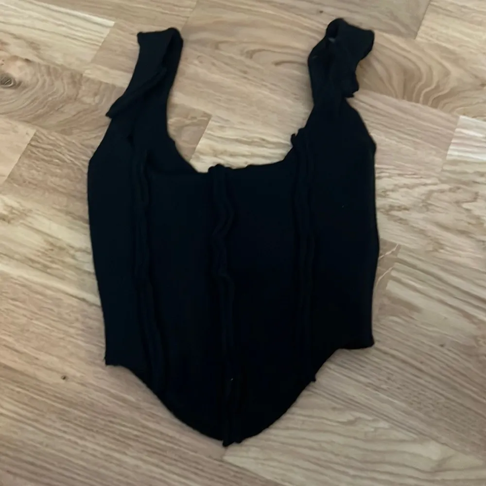 NWOT Guizio open seam black knit corset - Image 4