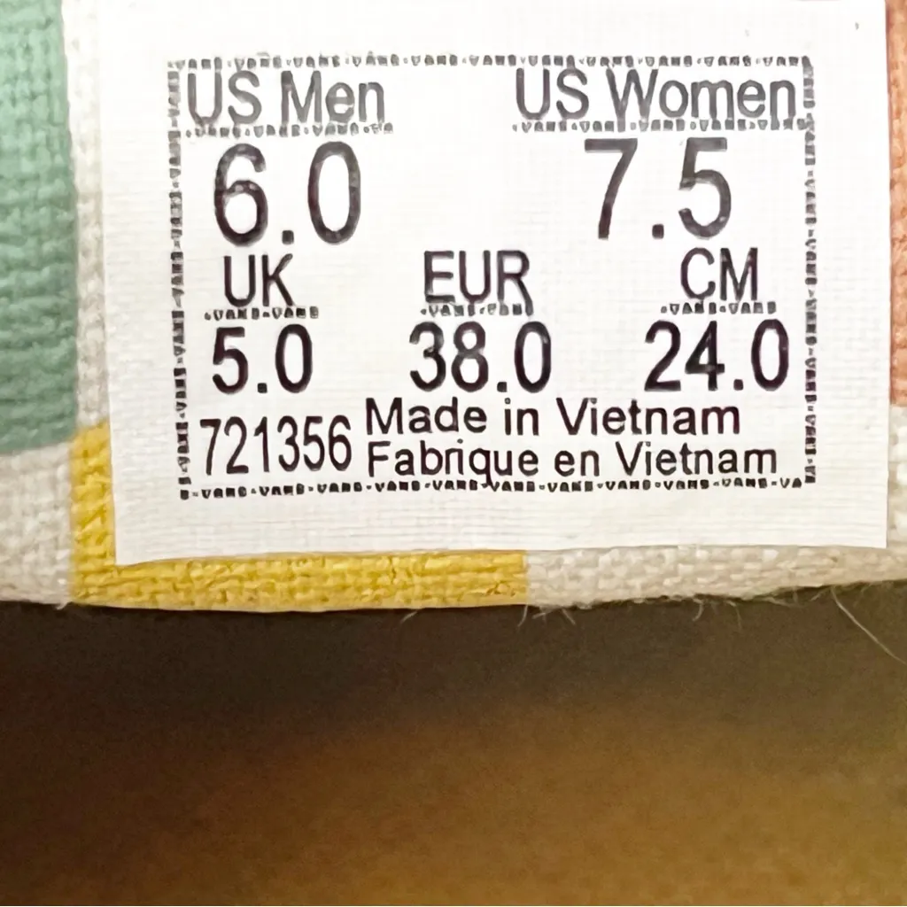 VANS x Karin Rozunko White Patent Leather Platform Slip On Sneakers Size 7.5 - Image 2